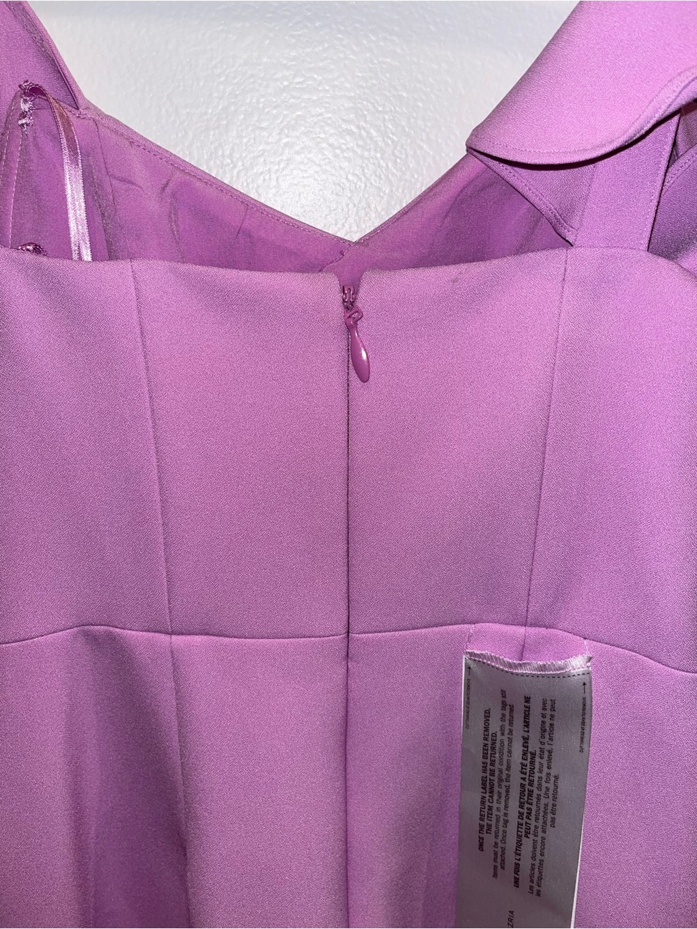 BCBGMaxAzria Lilac Ruffle Strap Mini Dress - Picture 13 of 13